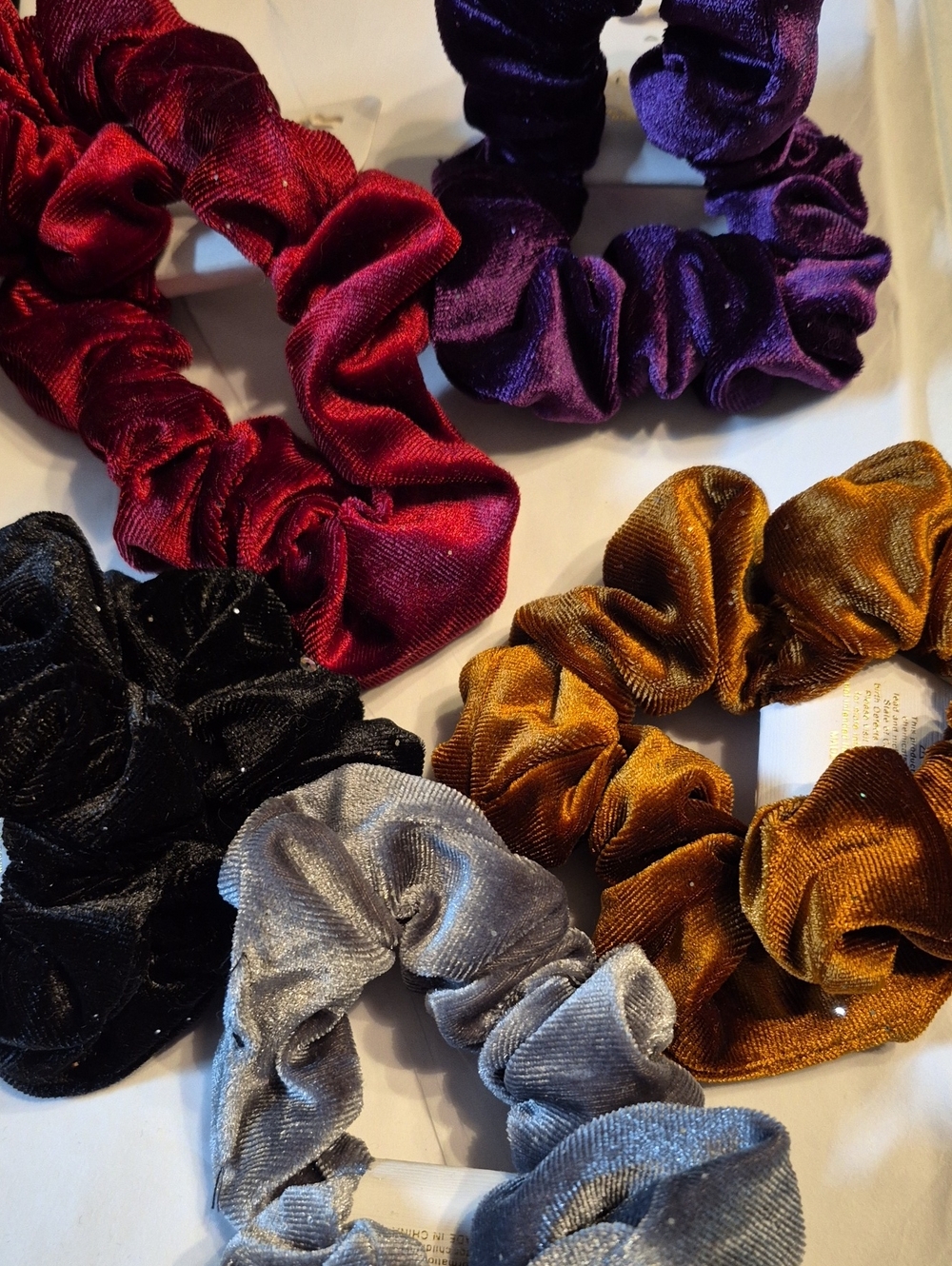 Velvet/Velour Scrunchie HairTie• TEN Count • Jewel Tone